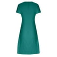 thumbnail image 4 of KBODIU Summer Dresses for Women 2023 Casual Loose Short Sleeve Button Maxi Beach Sundresss with Pockets Green 4XL, 4 of 6
