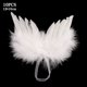 thumbnail image 1 of Adornos de plumas blancas para fiesta de boda, decoración de árbol de Navidad, colgante único, hermoso, Vintage, 10 piezas, 1 of 4