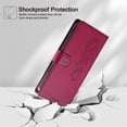 thumbnail image 6 of Wallet Leather Case For iPhone 17 6.3",with Card Holder,wristband, Shockproof Kickstand Embossed Cute Cats, Snap Phone Case,Red,For iPhone 17, 6 of 9