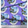 thumbnail image 2 of Soimoi Rayon Fabric Tropical Flower & Heart Decor Fabric Printed Yard 56 Inch Wide, 2 of 3