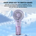 thumbnail image 6 of HIBIBUD Portable Handheld Misting Fan, 4 Level Speed, Battery Operated Spray Water Mist Fan, Fan with Water Spray Misting Fan, Rechargeable Personal Mister Fan for Beach Travel Outdoors, 6 of 7