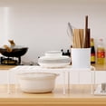 thumbnail image 6 of Kitchen Shelf Organizer,Expandable Cupboard Shelf,Retractable Cabinet Kitchen Storage Rack,Space Saving for Kitchen Cupboard Organization,Suitable for Kitchen Bathroom(5.9x9.4x27.1Inch), 6 of 6
