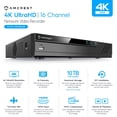 thumbnail image 2 of Amcrest 4K 16CH NVR NV4116-A2 (1080p/3MP/4MP/5MP/8MP) Network Video Recorder - Supports up to 16 x 8MP/4K IP Cameras, 16-Channel Pre-Installed 2TB Hard Drive NV4116-2TB, 2 of 9
