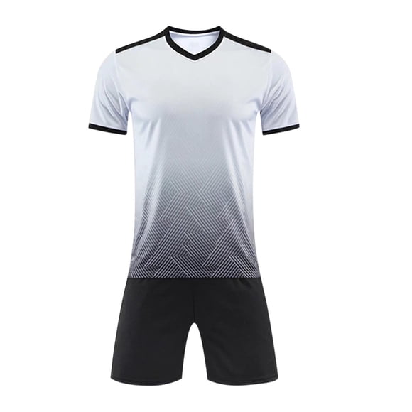 Odeerbi 4-16 Años Niños Verano Atletismo Trajes de Secado Rápido Deportes Correr Tops Pantalones Cortos Conjunto Transpirable Gradiente Manga Corta Top Shorts