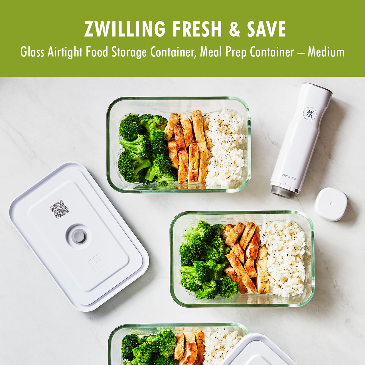 ZWILLING Fresh & Save 3-pc Glass Food Storage Container, Meal Prep Container-  Assorted Sizes, 3-pc Glass Assorted - Kroger