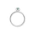 thumbnail image 4 of Gem & Harmony Lab-Created Emerald Ring 2/5 Carat (Ctw) in Sterling Silver for Women, 4 of 6