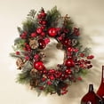 thumbnail image 3 of Nearly Natural 4677 Apple Berry Wreath, 22-Inch, Red/Green, 3 of 3