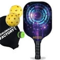 thumbnail image 1 of Pickleball Factory PB0006-11-G Pro Pickleball Paddle - Circles Beginner Pickleball Near Me - Best Lightweight Pickleball Paddle, Glassfiber Graphite, 1 of 1