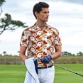 thumbnail image 3 of Fotbe Santa Claus bells Snowman Camiseta Polo de Golf para Hombre con Estampado – Camisa Deportiva Transpirable con Cuello Abotonado-Large, 3 of 6