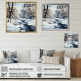 thumbnail image 4 of Designart "Chilled River Winter Landscape" Snow Wall Decor, 4 of 7