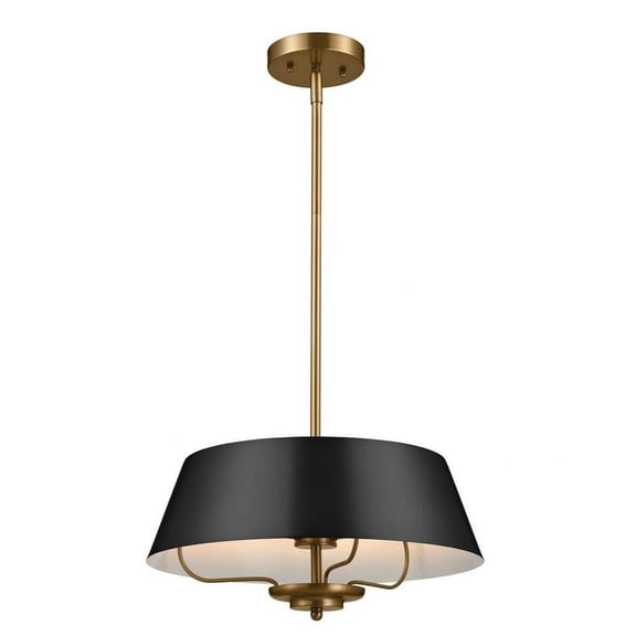 3 Light Pendant in Traditional Style-8.25 inches Tall and 16 inches Wide-Black Finish Bailey Street Home 147-Bel-4964844