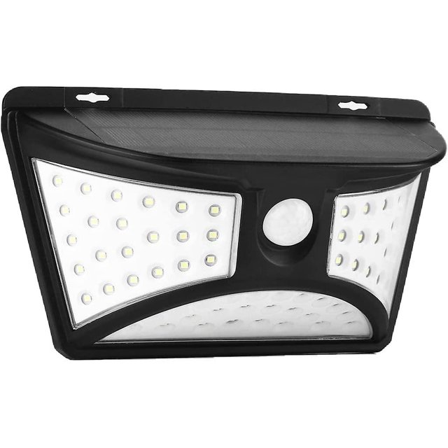 Lámpara de pared con proyector solar, diseño de forma redondeada, potente iluminación LED blanca con detector de movimiento
