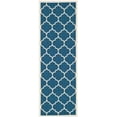 thumbnail image 2 of Safavieh Courtyard Alyssa Geometric Indoor/Outdoor Runner Rug, Navy/Beige, 2'3" x 22', 2 of 9