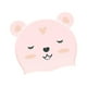 thumbnail image 1 of Gorro de natación Zulema para niños Silicona cubierta de pelo largo y corto Rosa y oso, 1 of 8