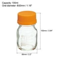 thumbnail image 2 of Unique Bargains 100mL Clear Reagent Media Graduated Borosilicate Glass Storage Bottle Yellow Cap, 2 of 5