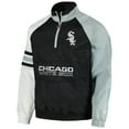 thumbnail image 2 of Men's Starter Black/White Chicago White Sox Elite Raglan Half-Zip Jacket, 2 of 3