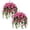 Pink 2PCS, variant on 1 Pack Artificial Hanging Flowers with Basket Plants for Outdoor Decoration, Hanging Plants Outdoors, Silk Flower for Front Porch Patio Garden Balcony Yard Outside Summer Decor
