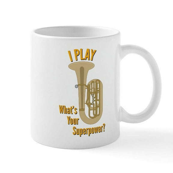 CafePress - I Play TUBA - 11 oz Ceramic Mug - Novelty Coffee Tea Cup