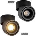 thumbnail image 2 of ZHAOCHENG Foco de techo LED de 12 W, lámpara de techo con ángulo ajustable, lámpara de pared para techo, iluminación de techo LED, 10 x 10 x 10 cm (negro, 3000 K) Clase energética A+, 2 of 5