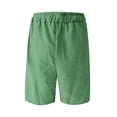 thumbnail image 5 of Men Casual Corduroy Shorts Lightweight Elastic Waist Drawstring Beach Shorts Summer Fashion comfort Loose fit Shorts with pockets Light Green 3XL, 5 of 8