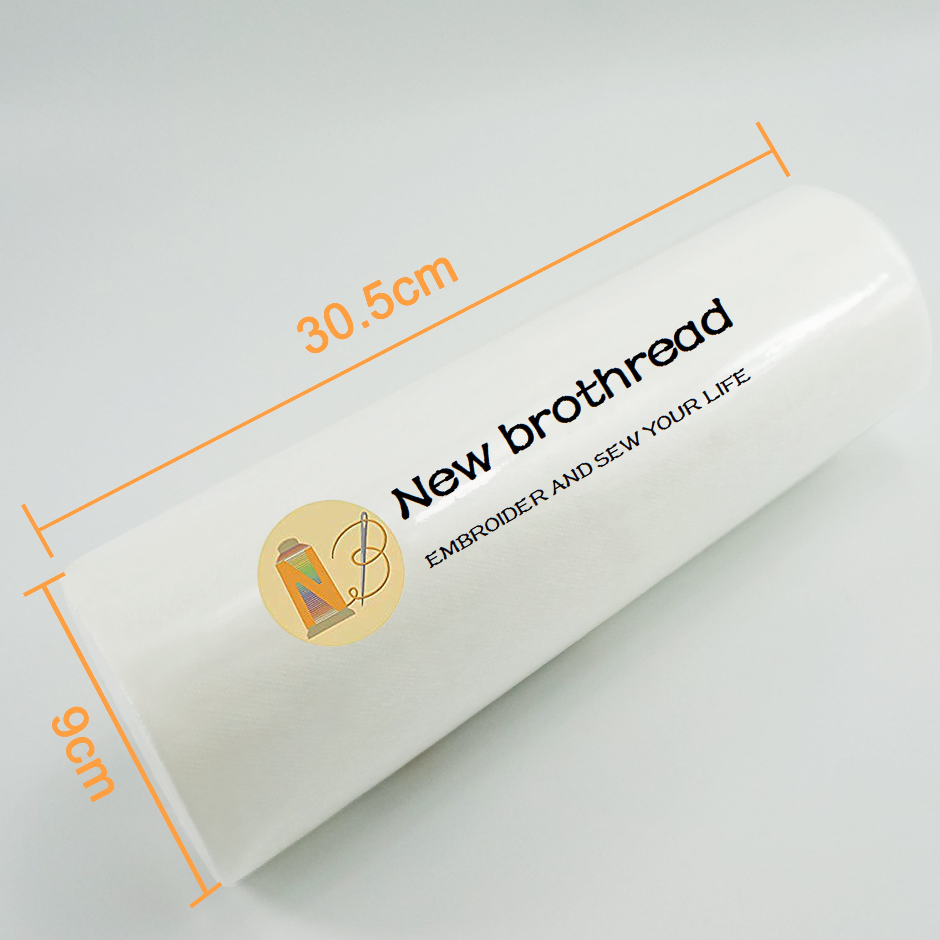New brothread Light Weight Wash Away-Water Soluble Machine Embroidery Stabilizer Backing 12"x25yd roll