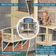 thumbnail image 4 of Cat Catio, Cat Window Box for Multiple Indoor Cats, Catio Pet Perch with Metal Mesh Locking Side Door, Wooden Enclosure Window All Weather Use 360° Enjoying Outdoors (Original Wood, Large), 4 of 9