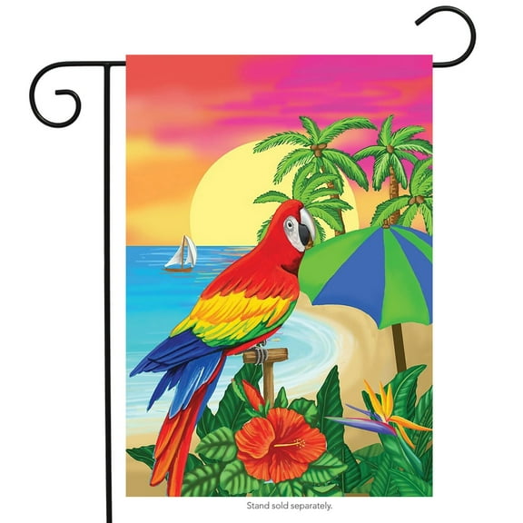Briarwood Lane Paradise Parrot Summer Garden Flag