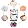 thumbnail image 4 of Clear Storage Jar 2.75x 4.13 Inches One Sizex2 Cotton Swabs Cans Translucent Plasticental Floss Cans Cotton Pads Cans Bathroom Canisters Color Airplane Cartoon, 4 of 7