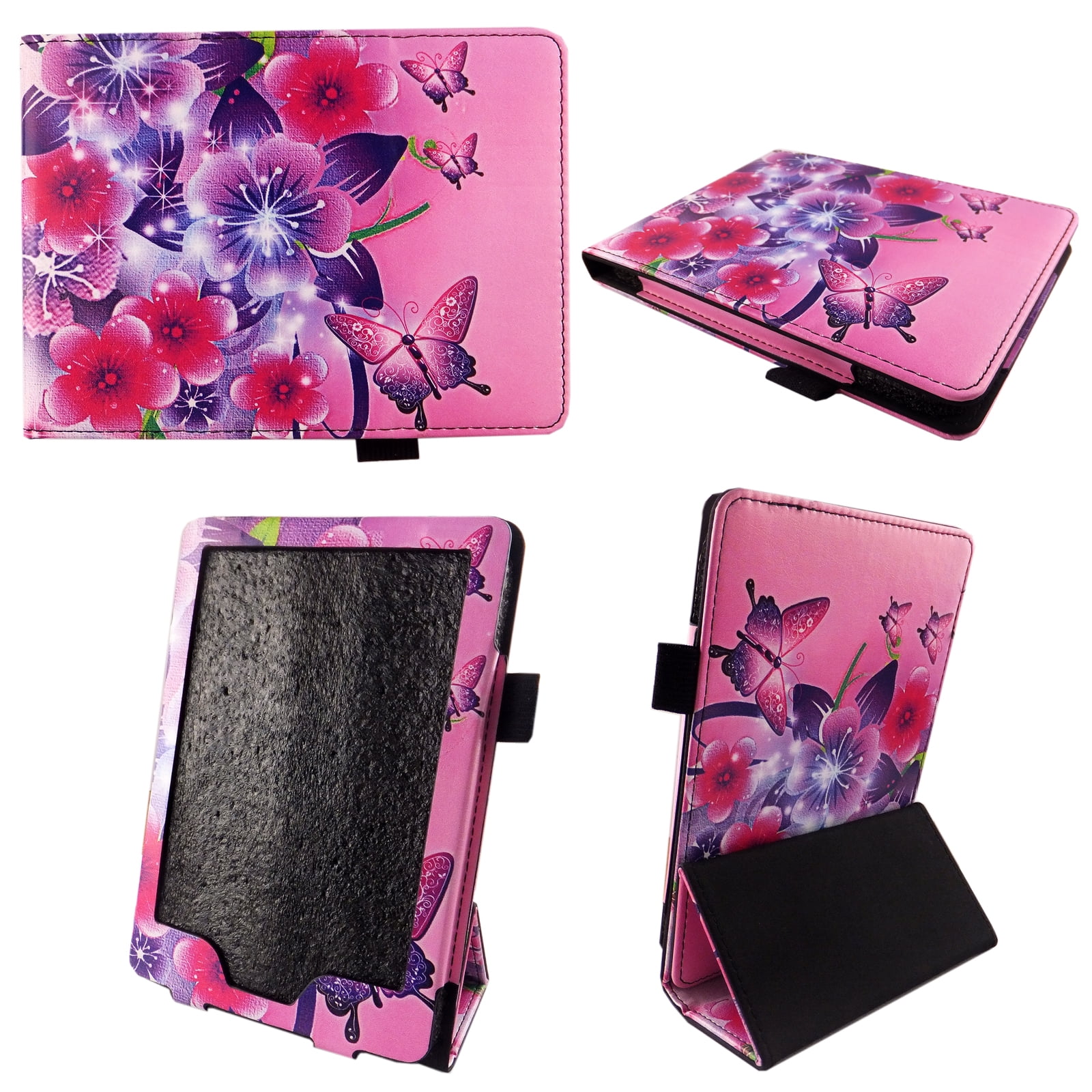Butterfly Flower Pink Case for Allnew Kindle 6 inch (10th Gen, 2019
