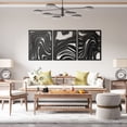 thumbnail image 3 of Zebra Pattern Metal Wall Art Decor Set of 3, 3 of 8
