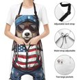 thumbnail image 6 of Honeii Patriotic Boxing Bear Art Print Waterproof Apron, Adjustable Kitchen Apron with Pockets,for Gardening, Dishwashing, Meat Processing, Car Washing, and Pet Grooming, 6 of 8
