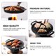 thumbnail image 3 of 1 pieza de utensilios para barbacoa, parrilla para asar, bandeja para barbacoa de interior (negra), 3 of 8