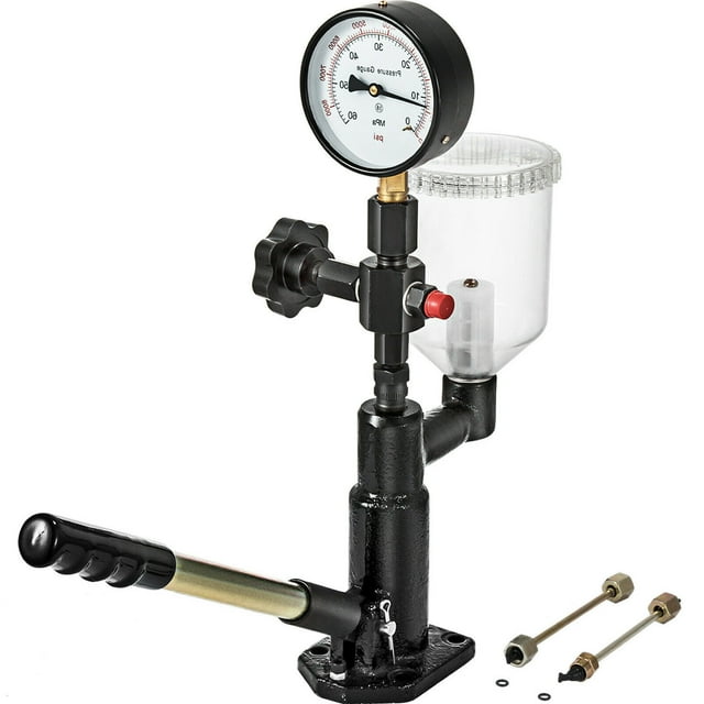 Probador de boquilla de inyector diésel VEVOR 400Bar 6000PSI con medidor de doble escala
