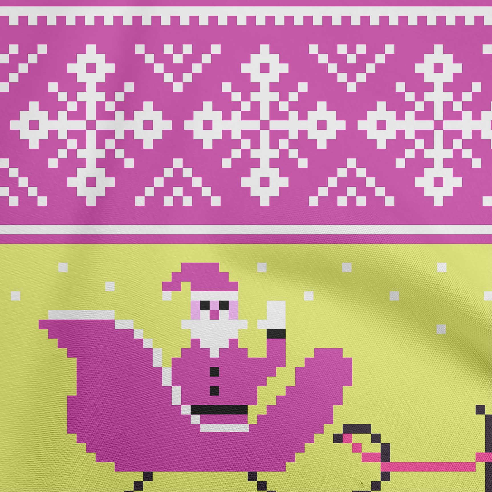 oneOone Viscose Chiffon Fuschia Pink Fabric Merry Christmas Sewing Material Print Fabric By The Yard 42 Inch Wide