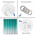 thumbnail image 5 of Teal Ombre Waterproof Fabric Shower Curtain,Turquoise White Gradient Modern Abstract Art Waterproof Fabric Shower Curtain for Bathroom Curtains Bathtubs Shower Curtains with 12 Hooks Stall 48x72in, 5 of 8