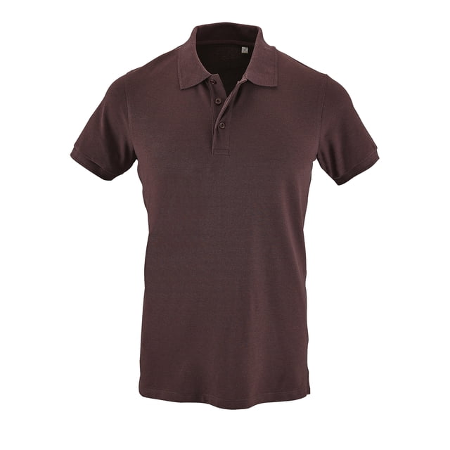 SOLS - Polo de manga corta piqué modelo Phoenix para hombre (Oxblood Jaspeado)