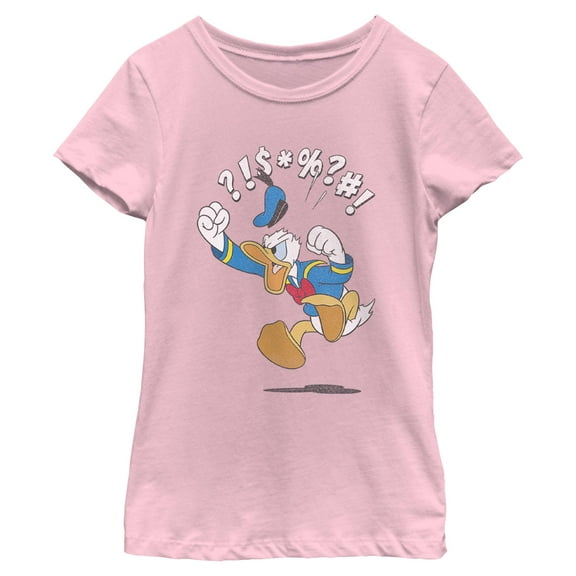 Girls Mickey & Friends Donald Duck Angry Jump T Shirt