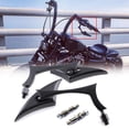 thumbnail image 3 of Espejos Retrovisores Laterales Universales Negros Para Motocicleta Compatibles Con Honda Kawasaki Suzuki Harley Bolt (Negro-Harley), 3 of 5