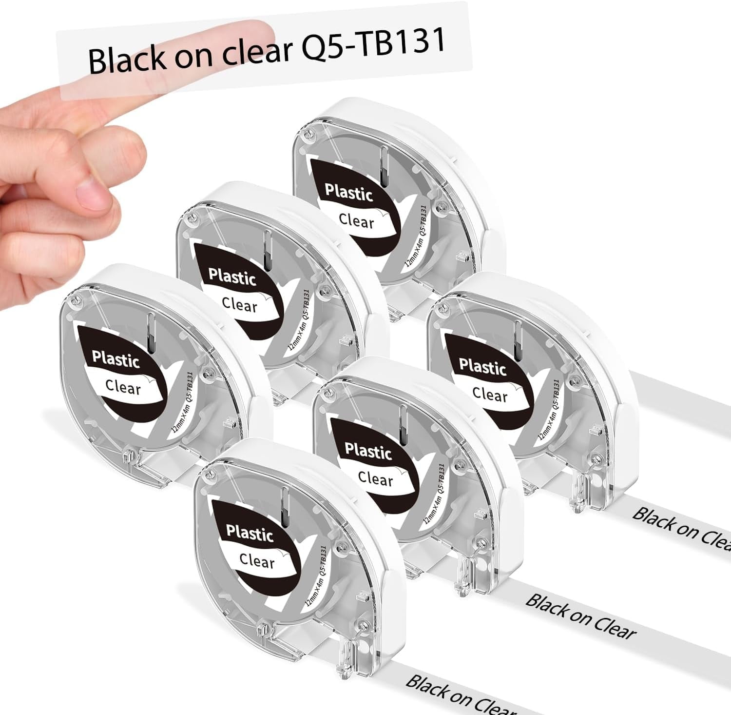 Cinta Adhesiva Brother Negro Sobre Transparente 8m | Cuotas Sin Interés