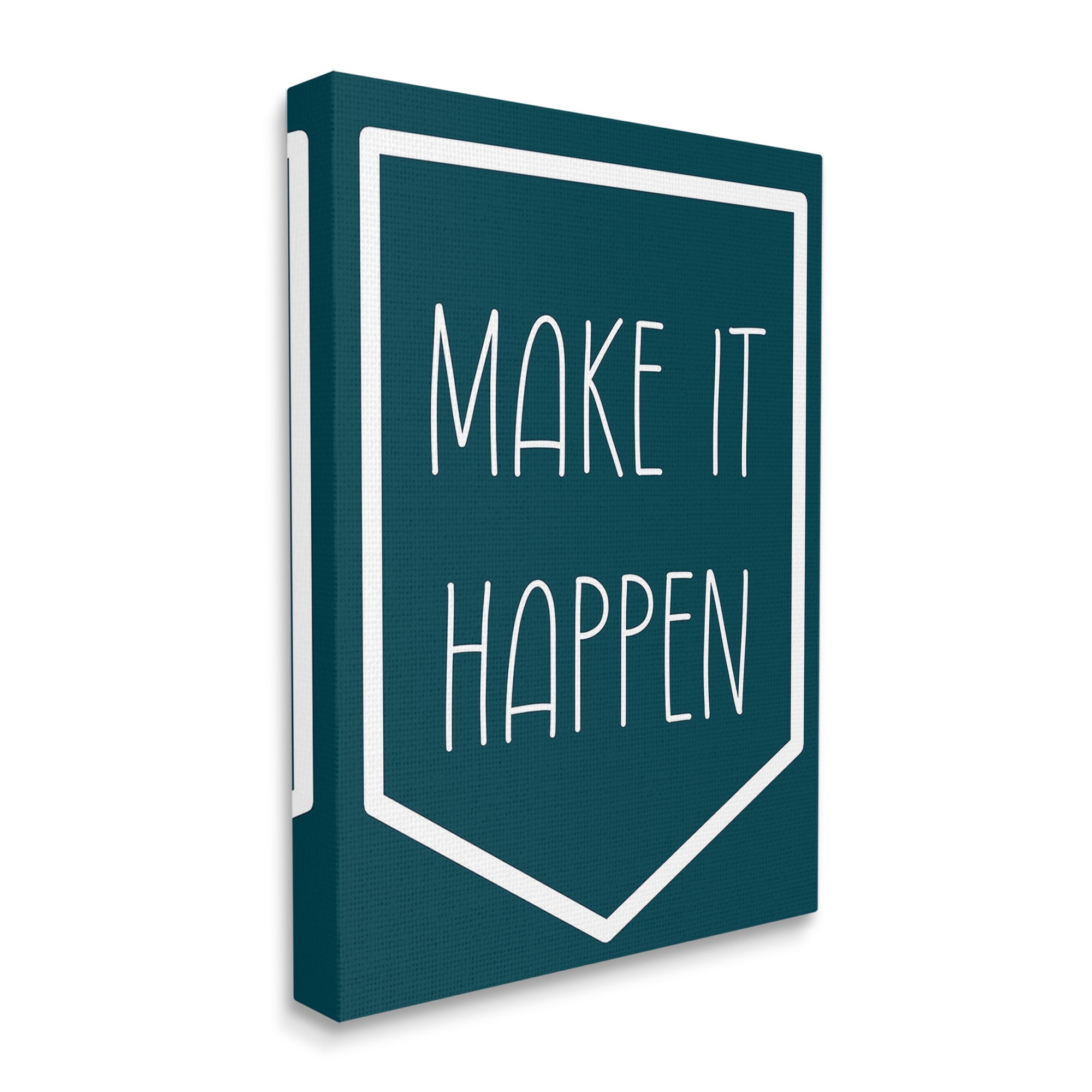 Stupell Industries Minimal Make It Happen Inspirational Painting Gallery Wrapped Canvas Art Print Wall Art, 30 x 40