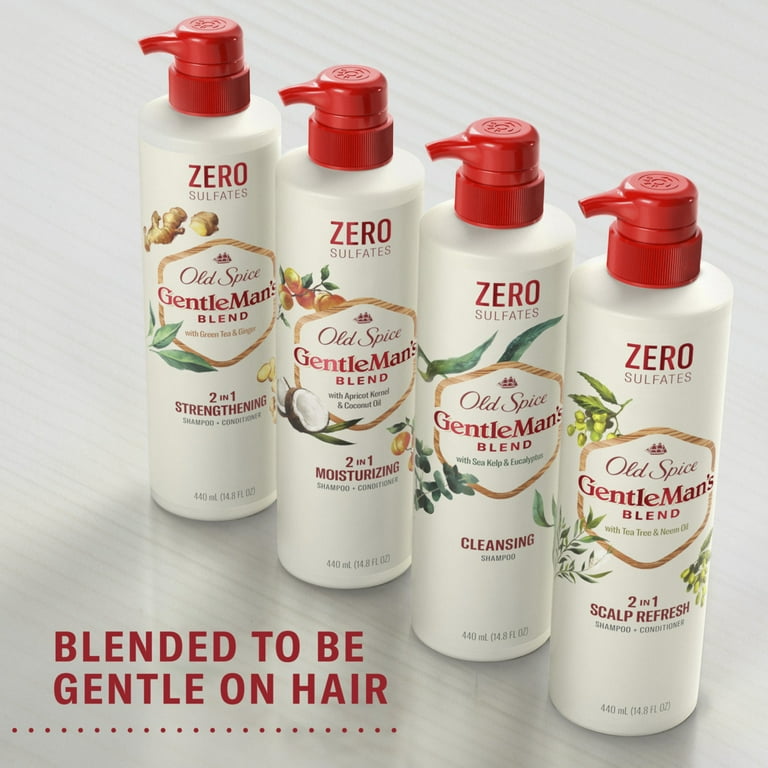 Old Spice Refresh シャンプー 650ml 4本セット Old Spice Gentleman's Blend with Tea Tree & Neem Oil, 2in1 Scalp