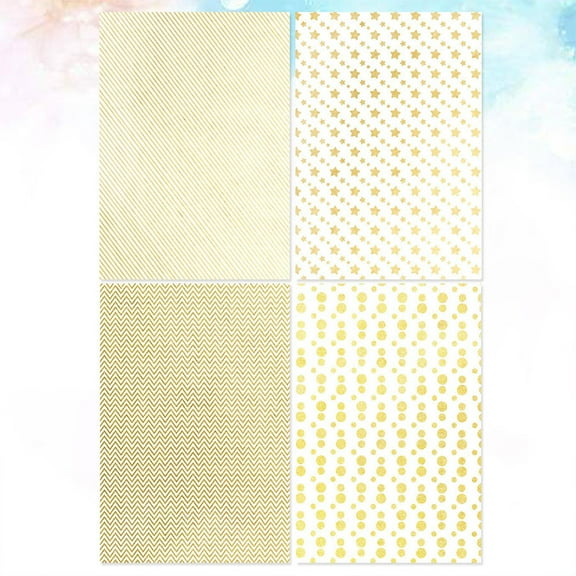 Raindrops Gift Wrapping Paper Rolls Assorted Color Coated Paper for Birthday Holiday Wedding 4 Pieces 50x70cm