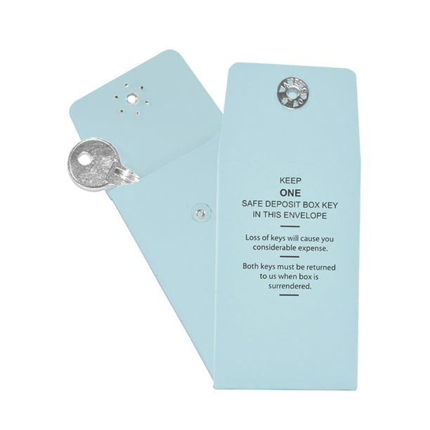 BankSupplies Stock Key Envelopes Compact Blue Safe Deposit Envelope