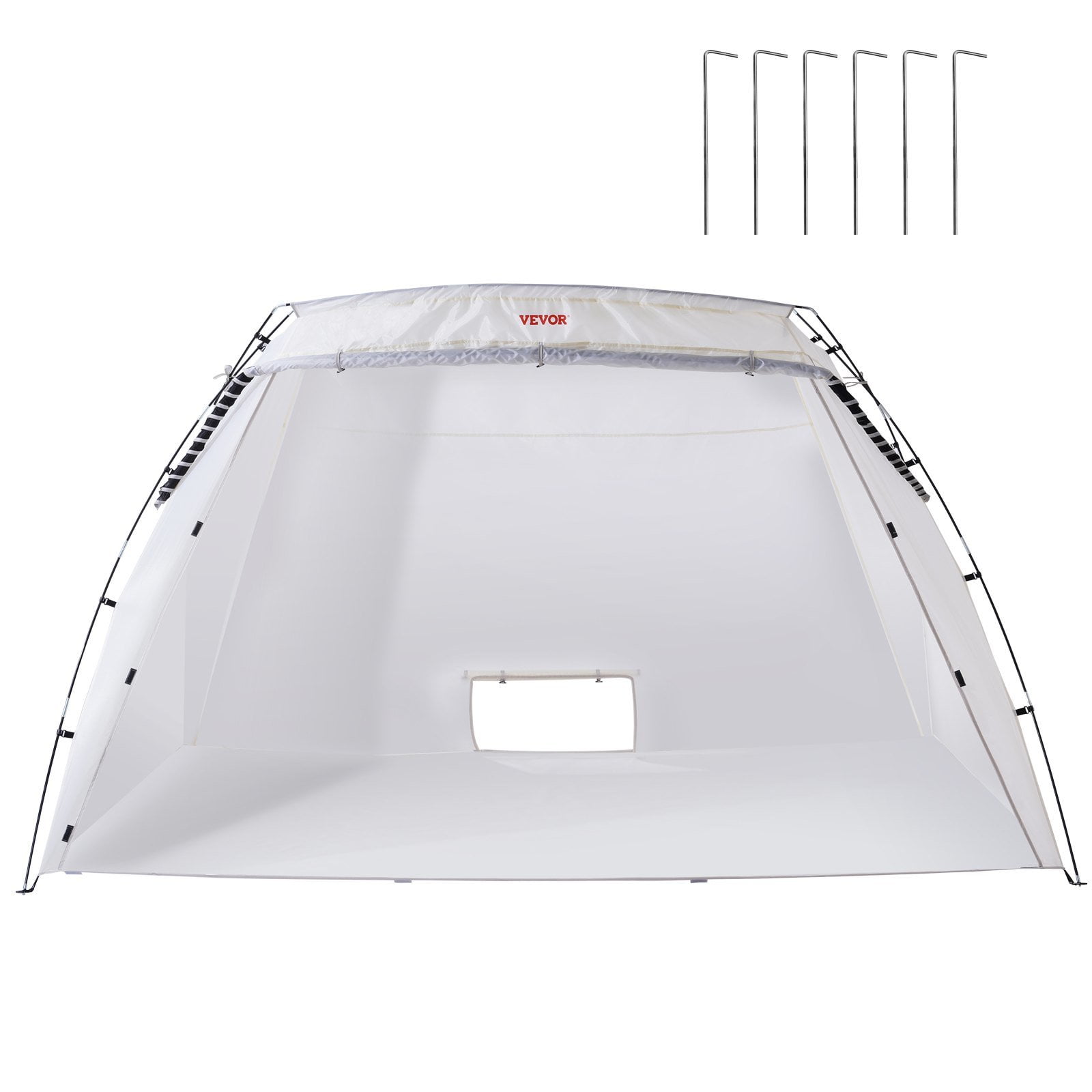 10x7x6ft Spray Paint Shelter Tent, Portable Paint Booth with Built-in Floor & Mesh Screen for Furniture DIY & Hobby Projects