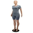 thumbnail image 4 of Women Short Sleeve Slim T-shirts Tops Shorts Pants Tracksuits Sport, 4 of 6
