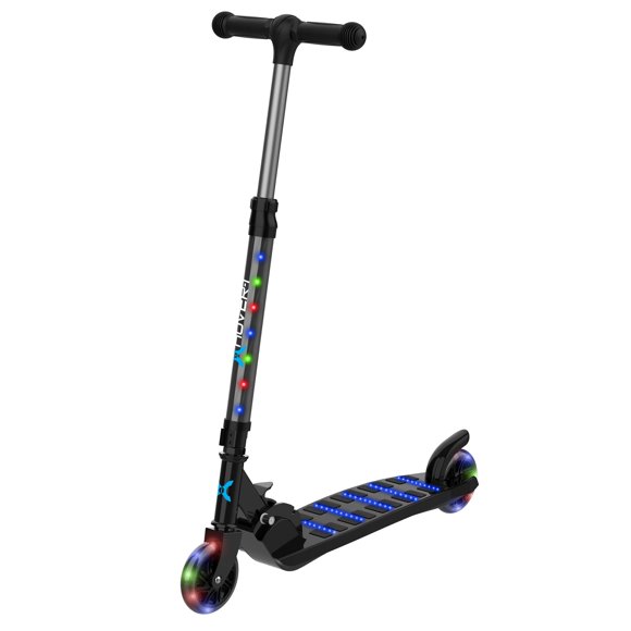 Hover-1 Trottinette Nano Kick pour Enfants (5+ Ans) / avec Essieu à Inclinaison, Pneus PU Pleins et Design Mince, Poids Max 110 LB, Sécuritaire pour Enfants, Noir