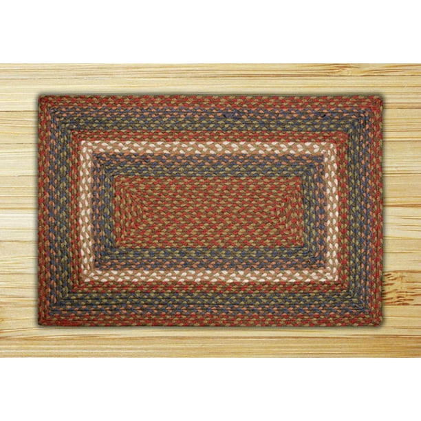 Earth Rugs Burgundy/Gray Braided Area Rug