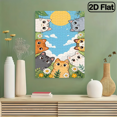 thumbnail image 6 of 500 pieces of vertical paper jigsaw puzzles - a group of cute and adorable cats, with dimensions of 15 x 20.5 inches., 6 of 10