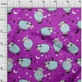 thumbnail image 3 of oneOone Cotton Poplin Fuschia Pink Fabric Kids Sheep Fabric For Sewing Printed Craft Fabric By The Yard 42 Inch Wide, 3 of 4