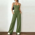 thumbnail image 2 of BOMYJESK Jumpsuits for Women Dressy Spaghetti Strap Wide Leg Baggy Pants Beach Vacation Trendy Overalls Jumpers Fashion Clothes 2026 with Pockets Army Green S, 2 of 6